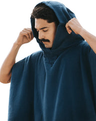 Border Classic Stripe Poncho - Aqua
