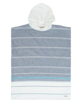 Terra Hooded Poncho Youth - Teal Blue