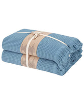 Micro Waffle Robe - Slate Blue