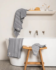 Classic Fringeless XL Bath Bundle - Black - 2 Pack