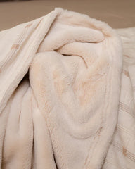 Cozy Texture Plush Blanket - Beige