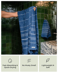 Classic Fringeless XL Bath Bundle - Black - 2 Pack