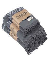 Classic Fringeless XL Bath Bundle - Black - 2 Pack